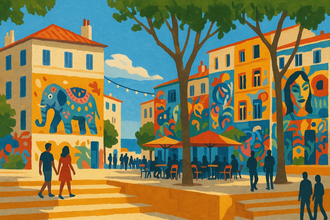 Illustration : Cours Julien et La Plaine, Marseille